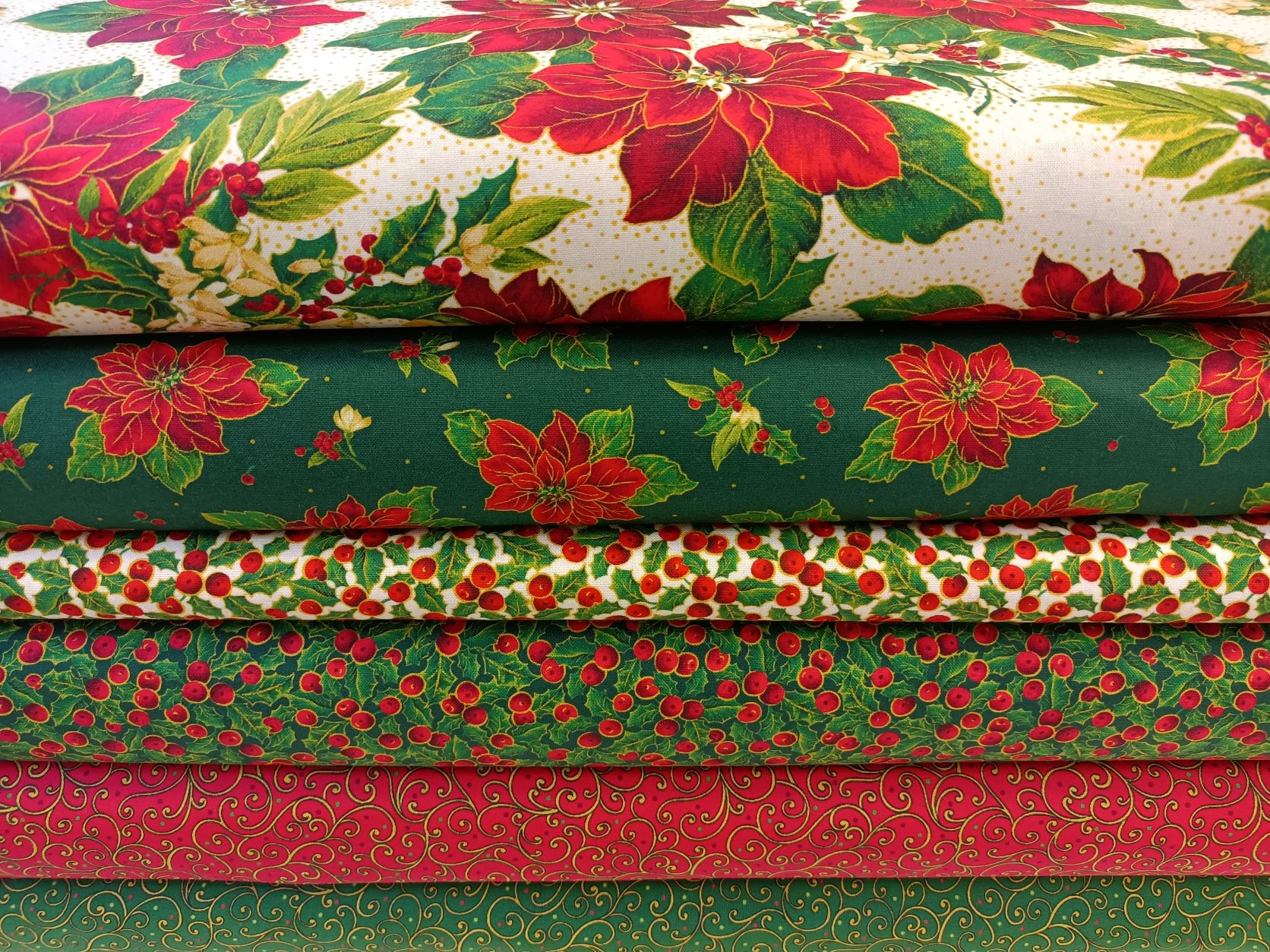 Vánoční hvězda na tmavě zelené