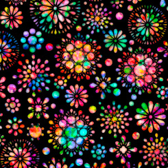 Duhové mandaly na černé