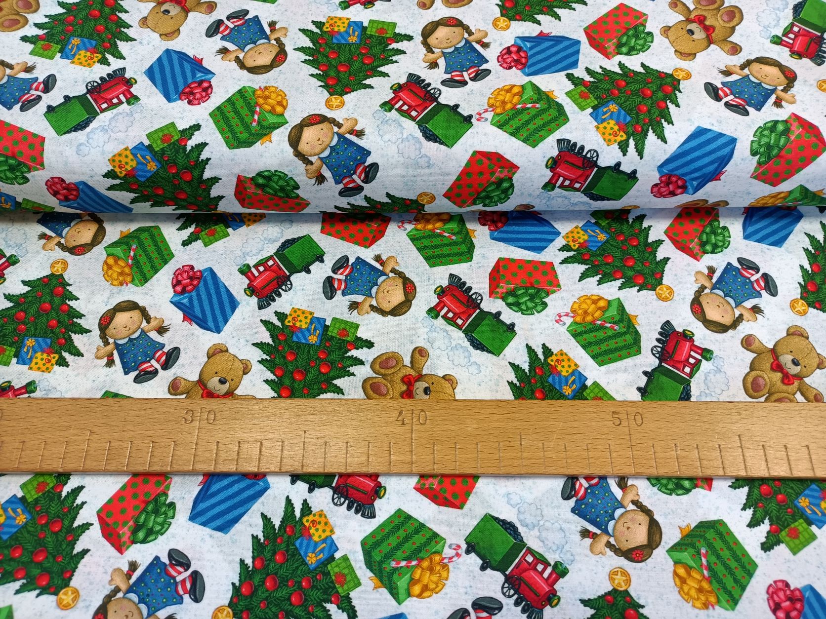 Vánoční dárečky a stromečky na sv. modré