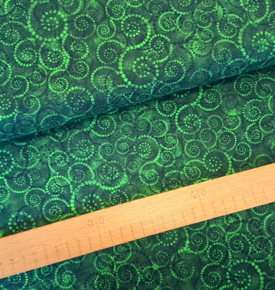 Tečkované spirálky zelené