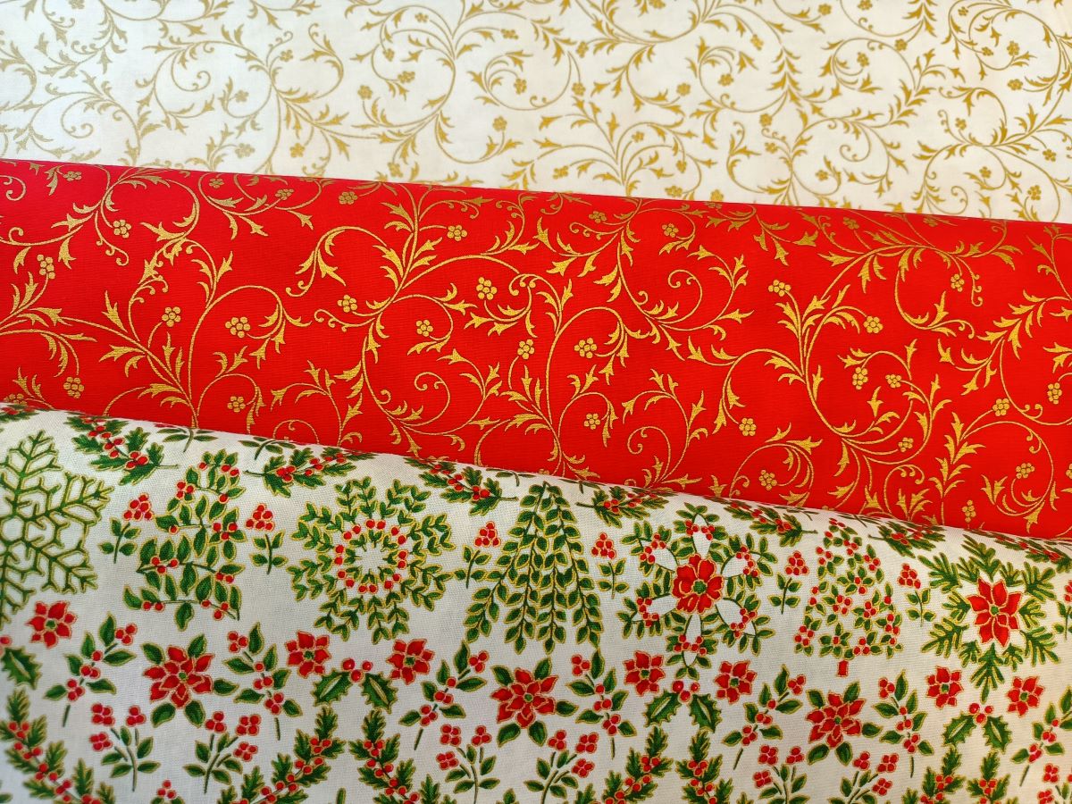 Zlaté větvičky na červené