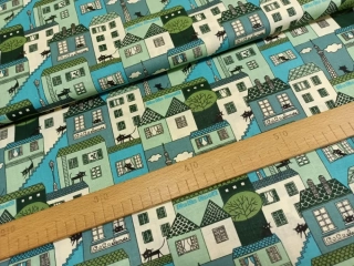 Domečky s kočkami dotyrkysova - OPĚT SKLADEM