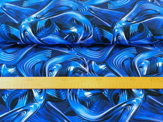 Teplákovina digi - Vlny domodra