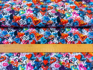 Teplákovina digi - Graffity srdíčka