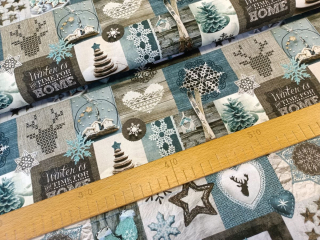 Zimní motivy šedopetrolejové