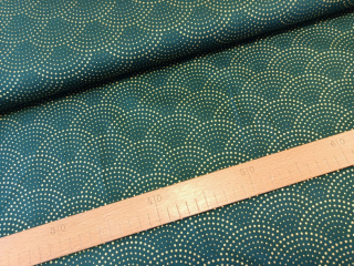 Zlaté minihvězdičky do obloučků na tmavě zelené