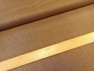 Popelín - Červenozelené minikostičky se zlatem