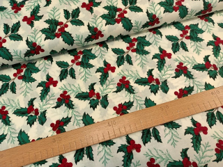 Popelín - Cesmína na světlounce žluté