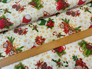 Vánoční motivy na smetanové - směs