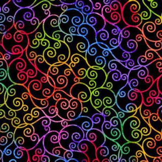 Duhové spirálky na černé