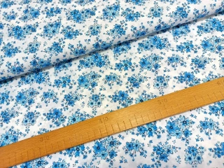 Modré kytičky na bílé