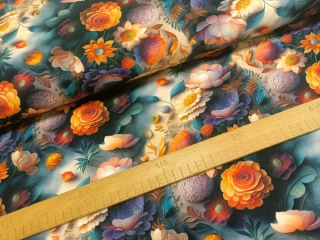 Úplet digi - 3D tmavší květiny