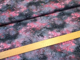 Teplákovina digi - Ornamenty růžovošedé