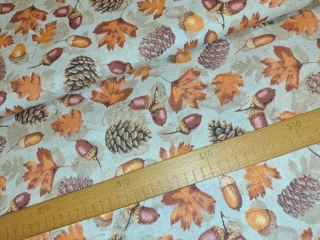 Listy a žaludy hnědobéžové - směs