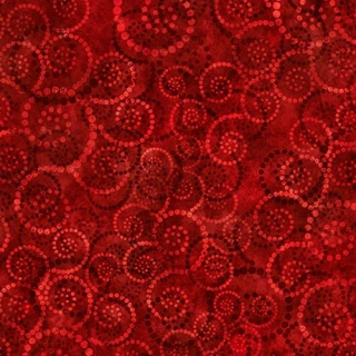 Tečkované spirálky červené