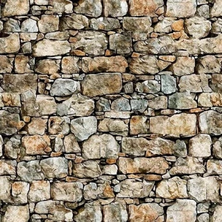 Šedobéžová kamenná zeď