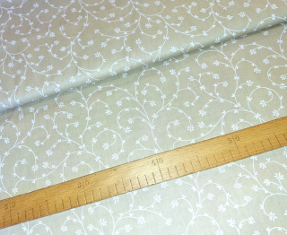 Větvičky s kvítky na béžové