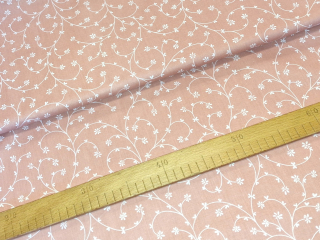 Větvičky s kvítky na starorůžové